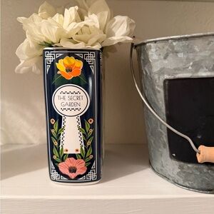 Steel Mill Co. The Secret Garden “Book” vase NWT - Cottage core decor book lover